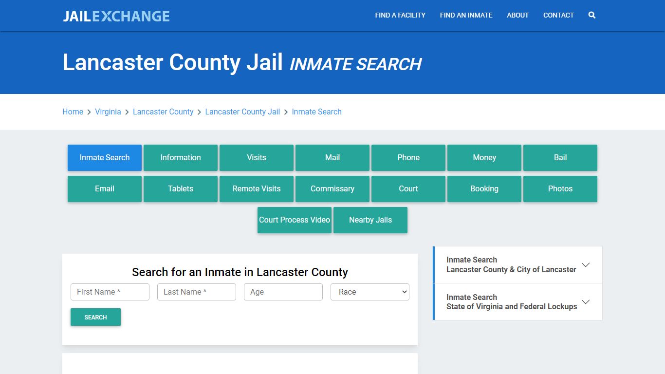 Lancaster County Jail, VA Inmate Search: Roster & Mugshots